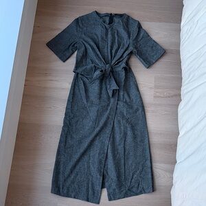Zara Charcoal Long Sleeve Dress